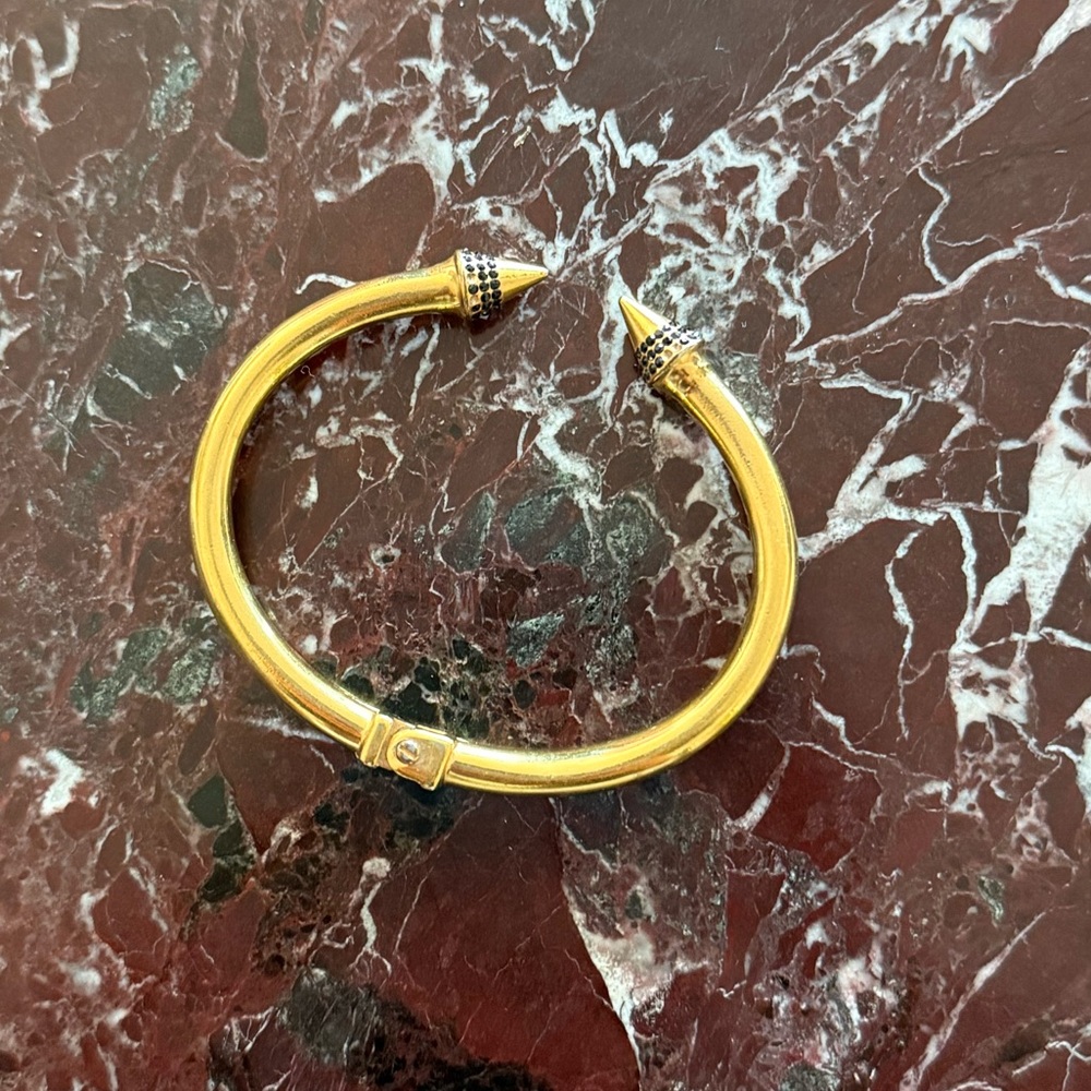 Gold Spike Open Cuff Bracelet for Women